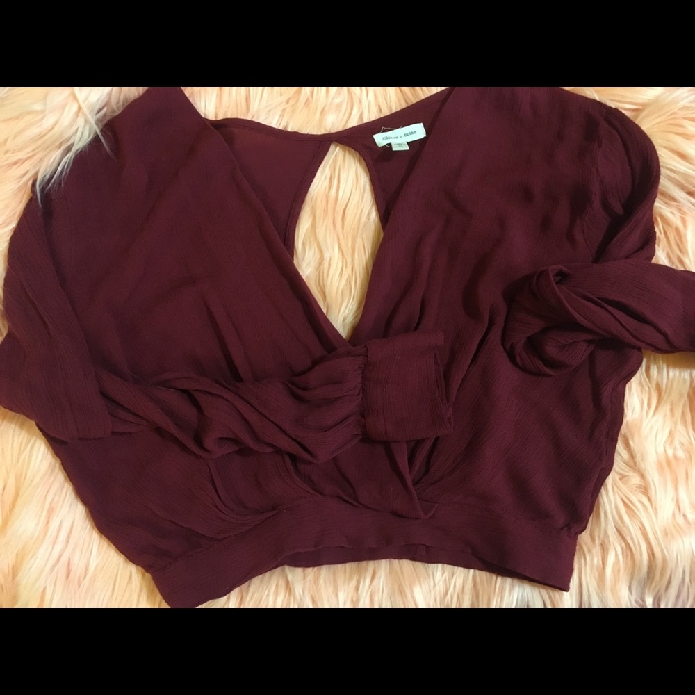 Silence + Noise deep v blouse
